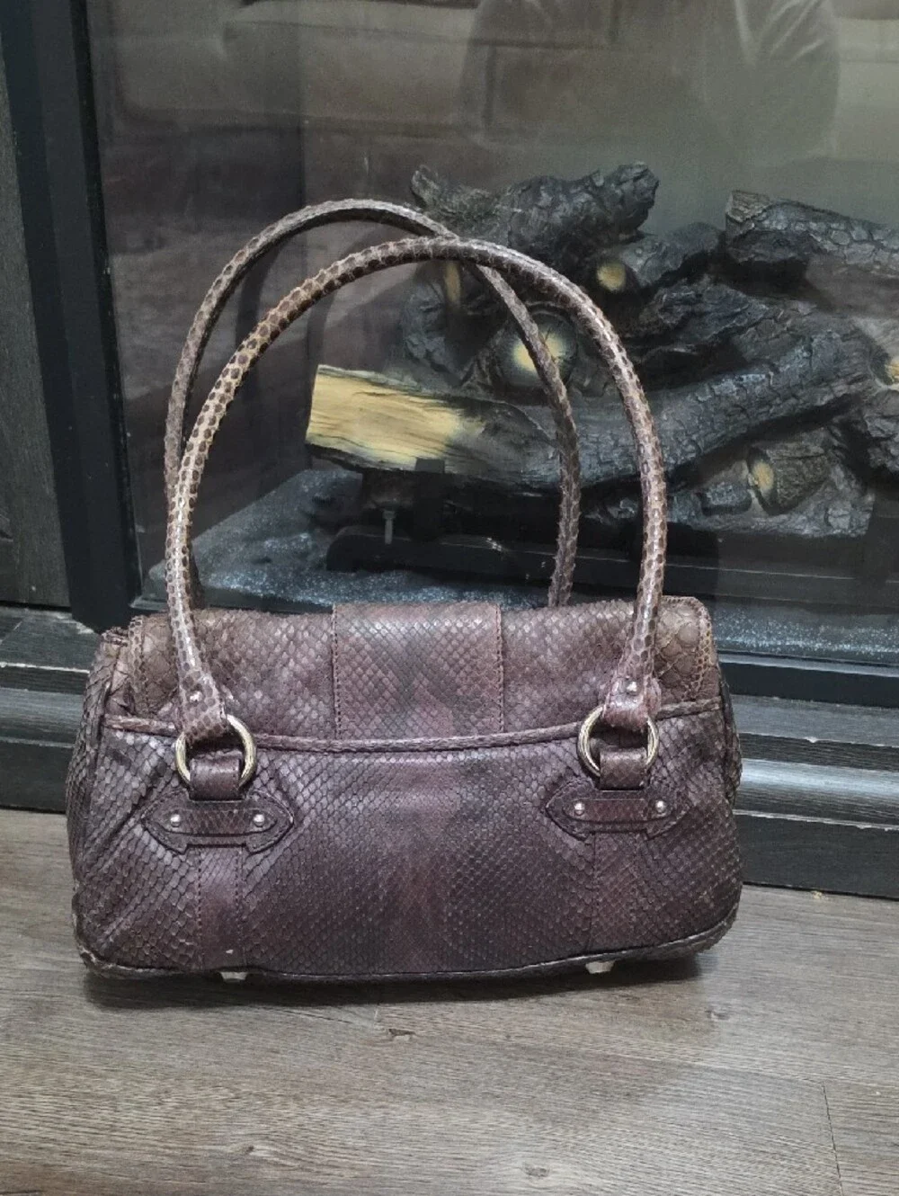 Dior Brown Textured Shoulder Bag with CD Logo